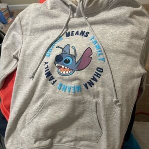 Gray Hoodie with Stitch Graphic
